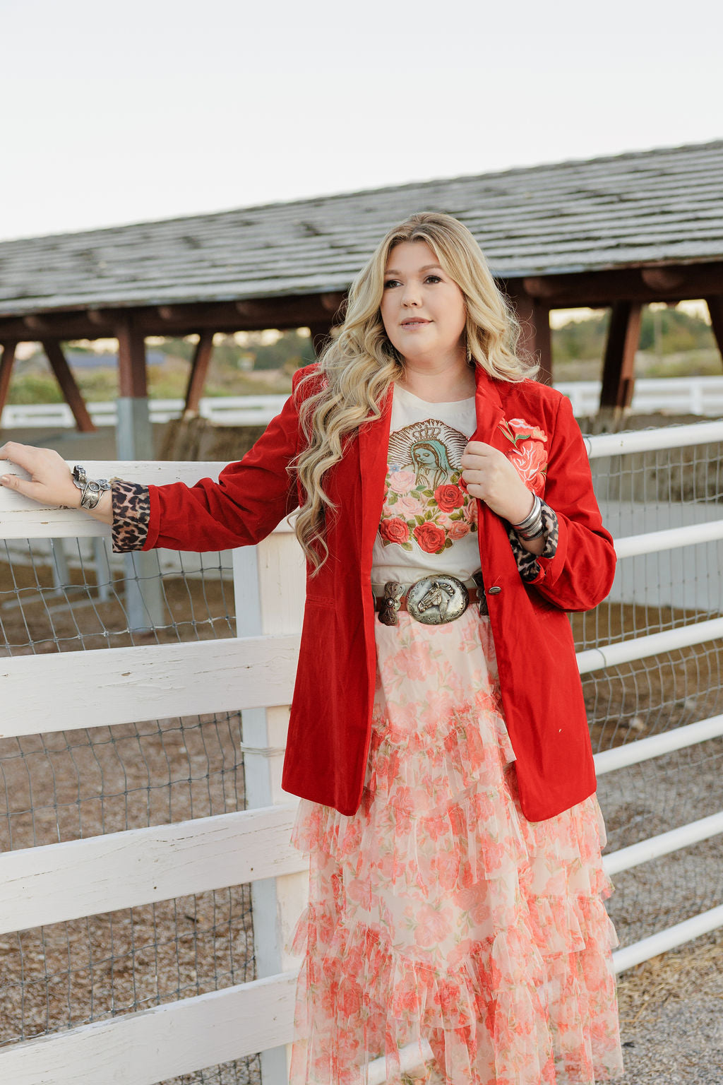 Rodeo Quincy Rose Mesh Skirt