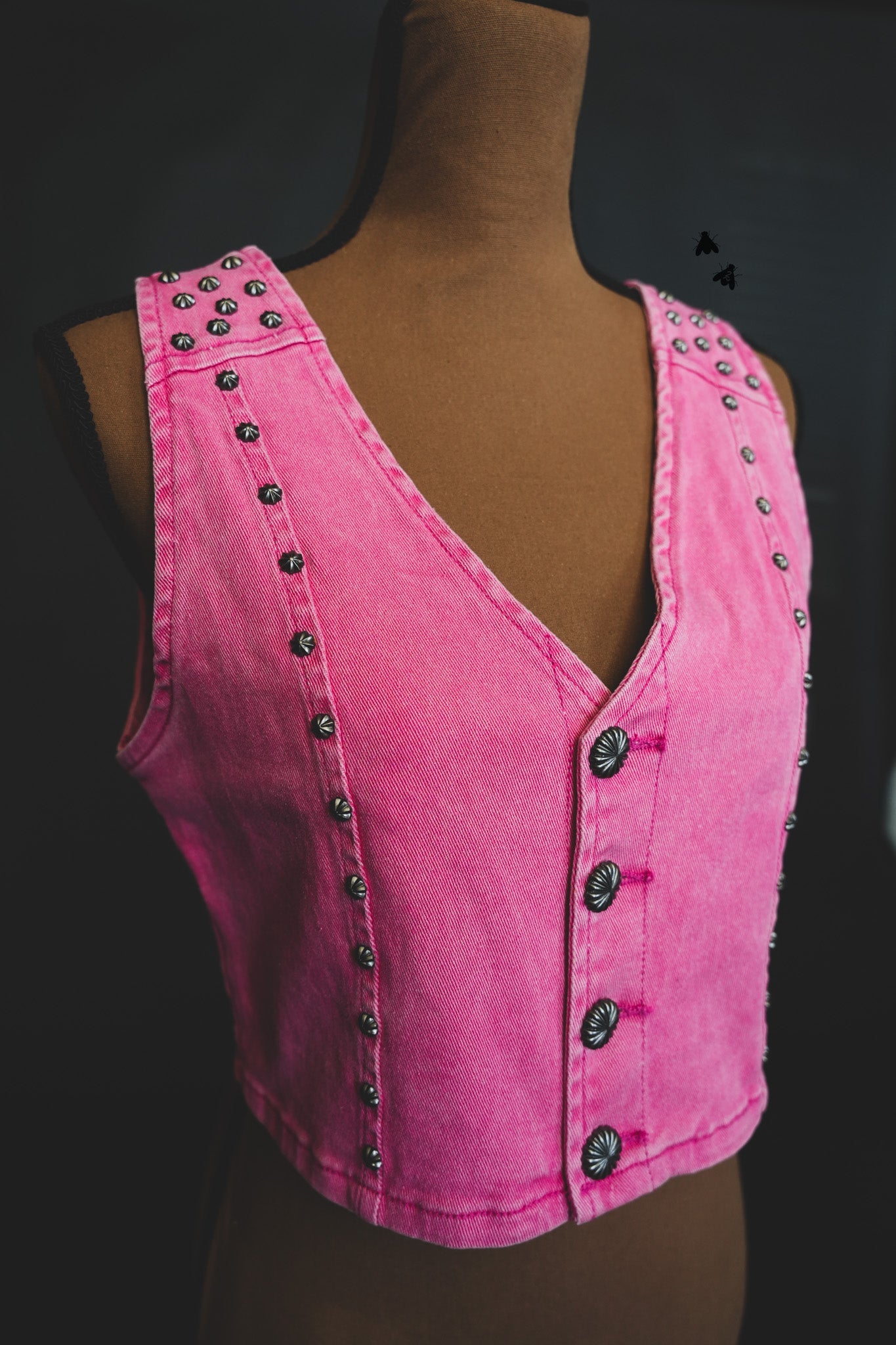 Pecos Queen * Pink Studded Vest