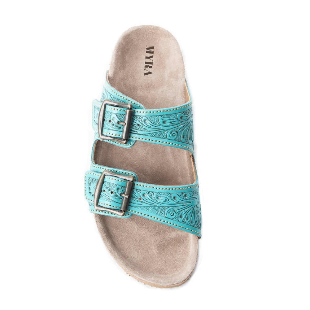 Myra Wildlfower Wanderer Sandals In Turquoise