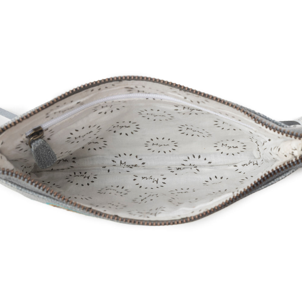 Myra ThunderFly Fringed Leather Bag in Silver Dust