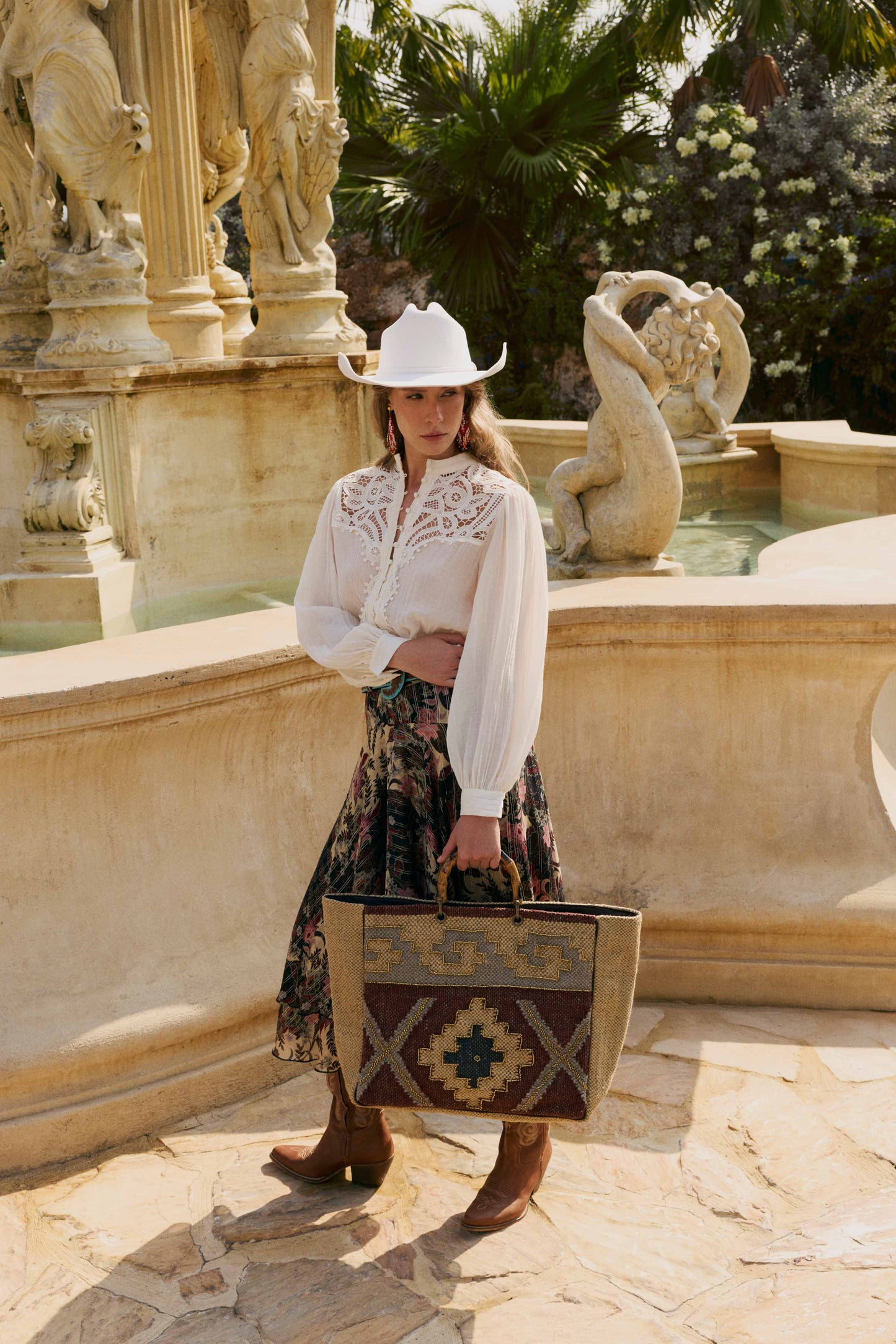 Myra Desert Loom Jute Weekender Bag in Saffron Dune