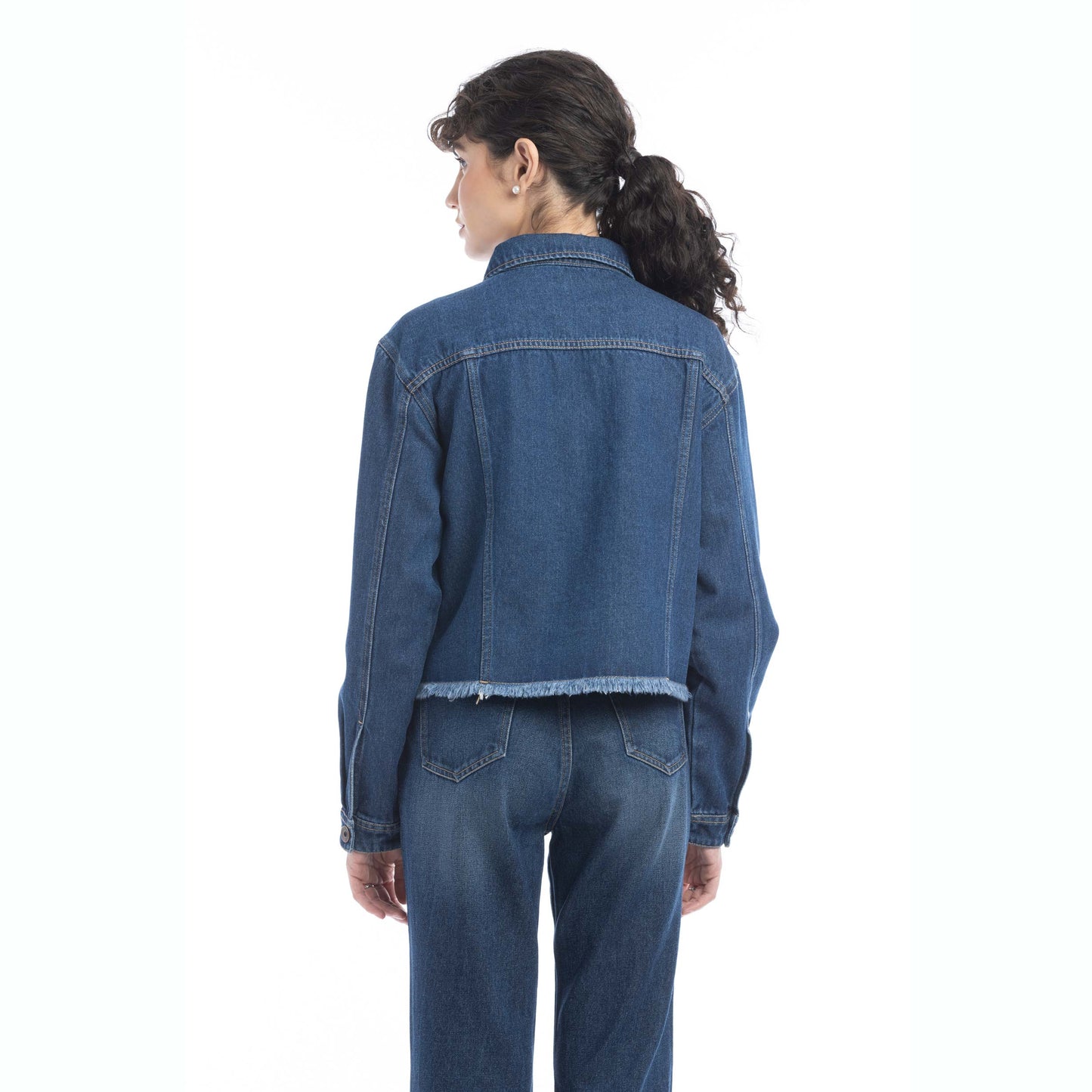 Myra Azalea Prairie Cactus Accent Denim Jacket