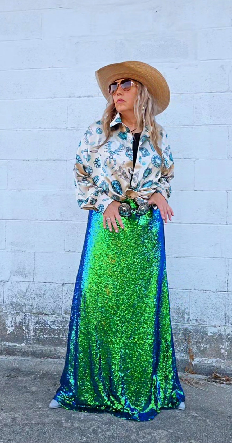 Sequin maxi skirt wholesale Clearance