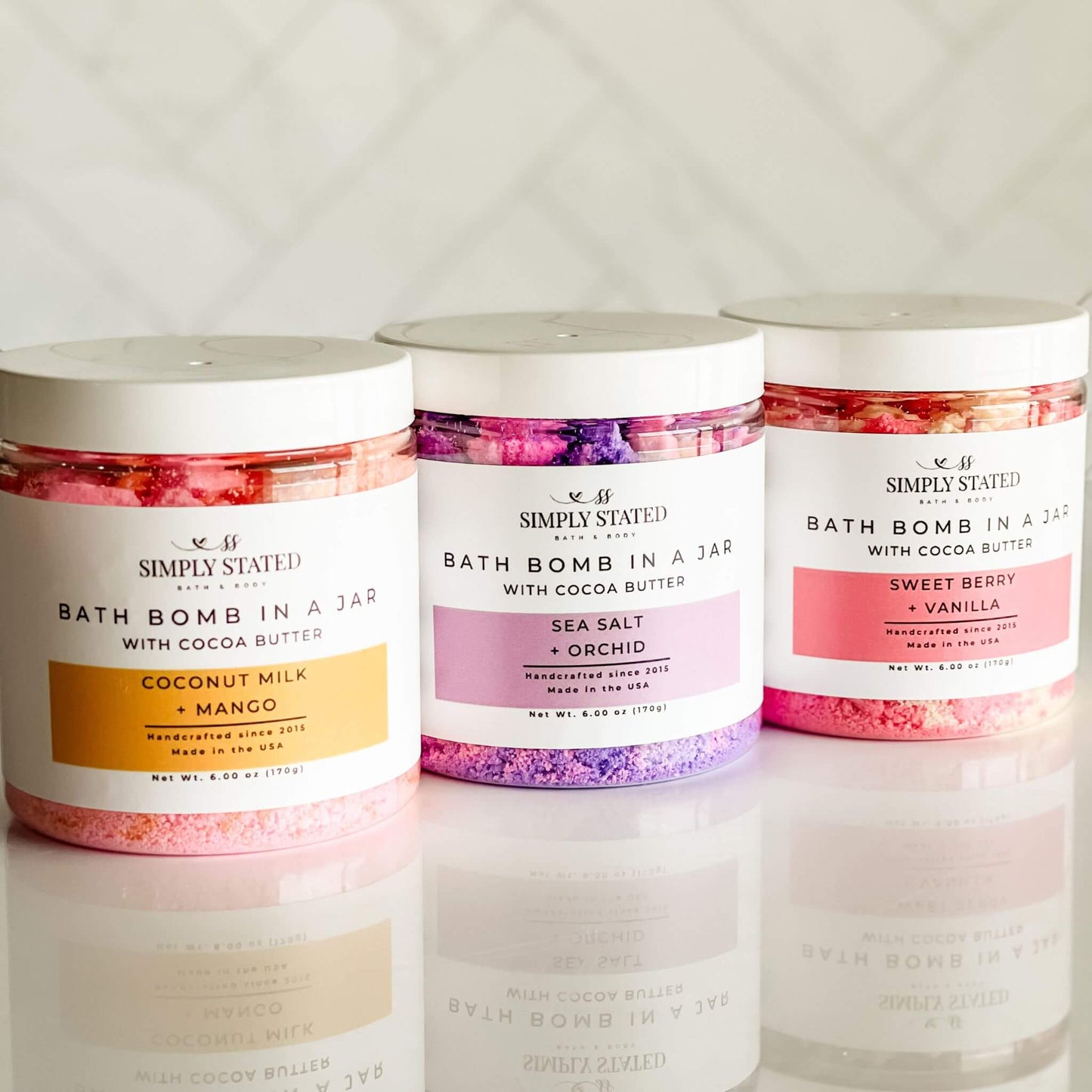 Simply Stated Sea Salt + Orchid Bath Bomb Powder