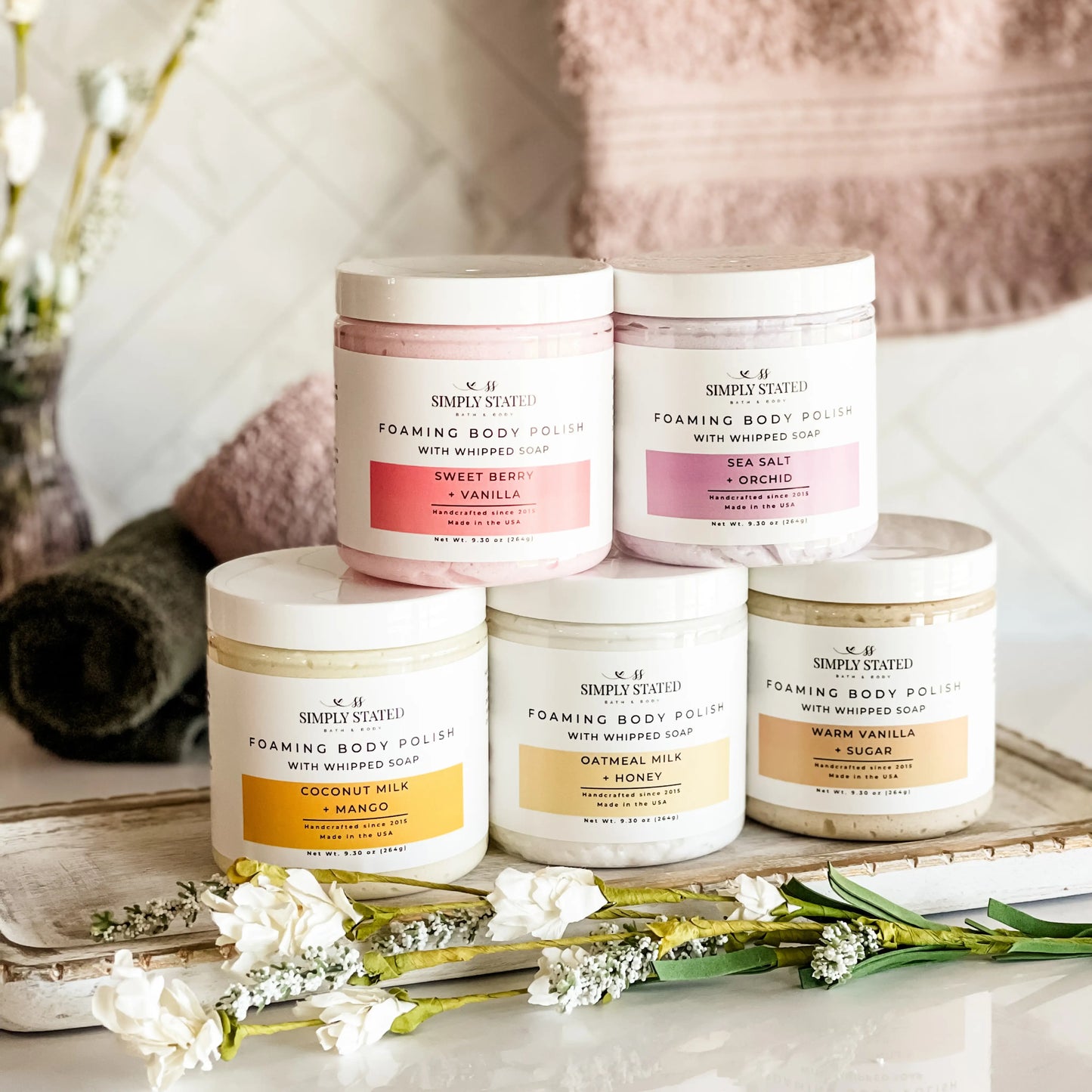 Simply Stated Sea Salt + Orchid Foaming Body Polish