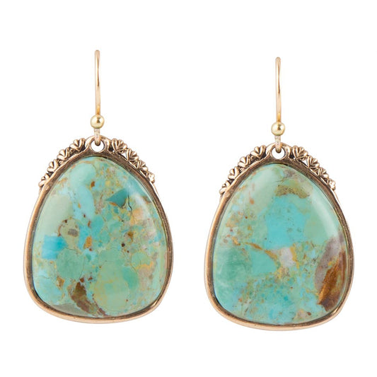 Agave Genuine Turquoise Earrings