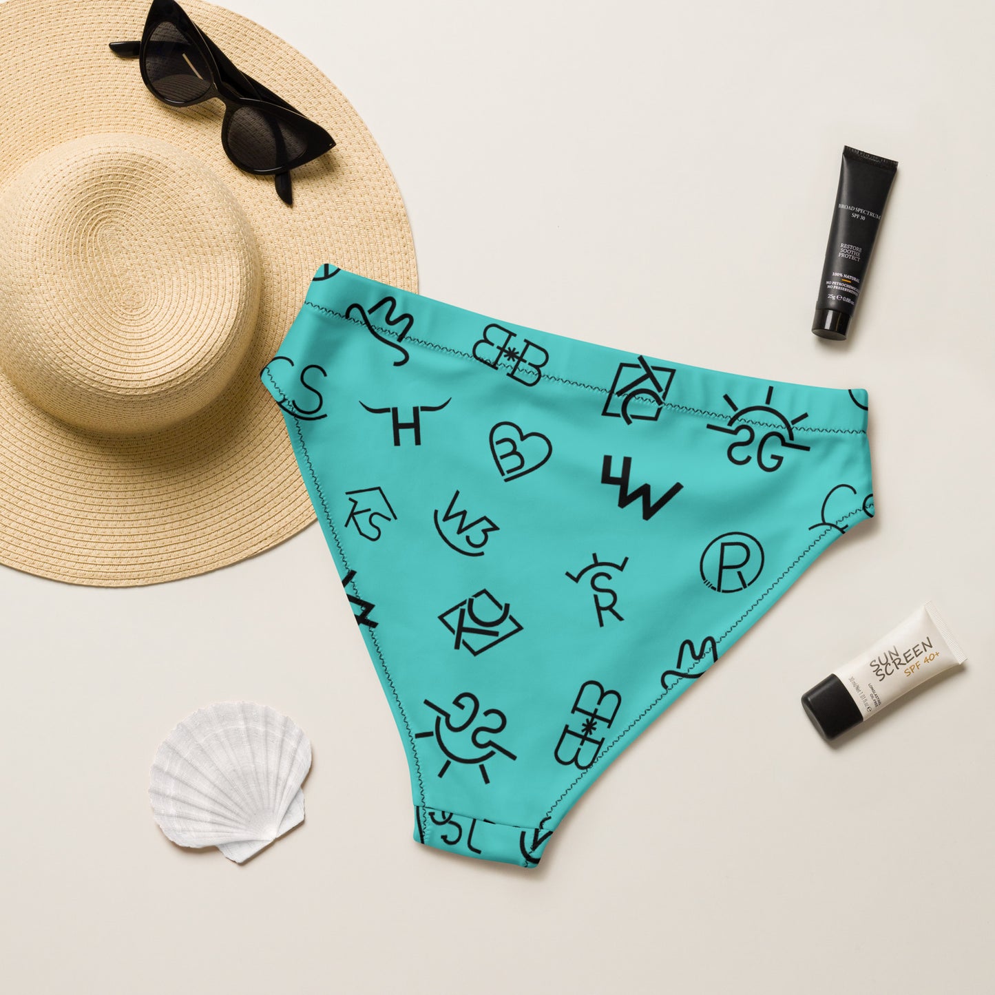 Yeehaw Turquoise Brands Bikini Bottom