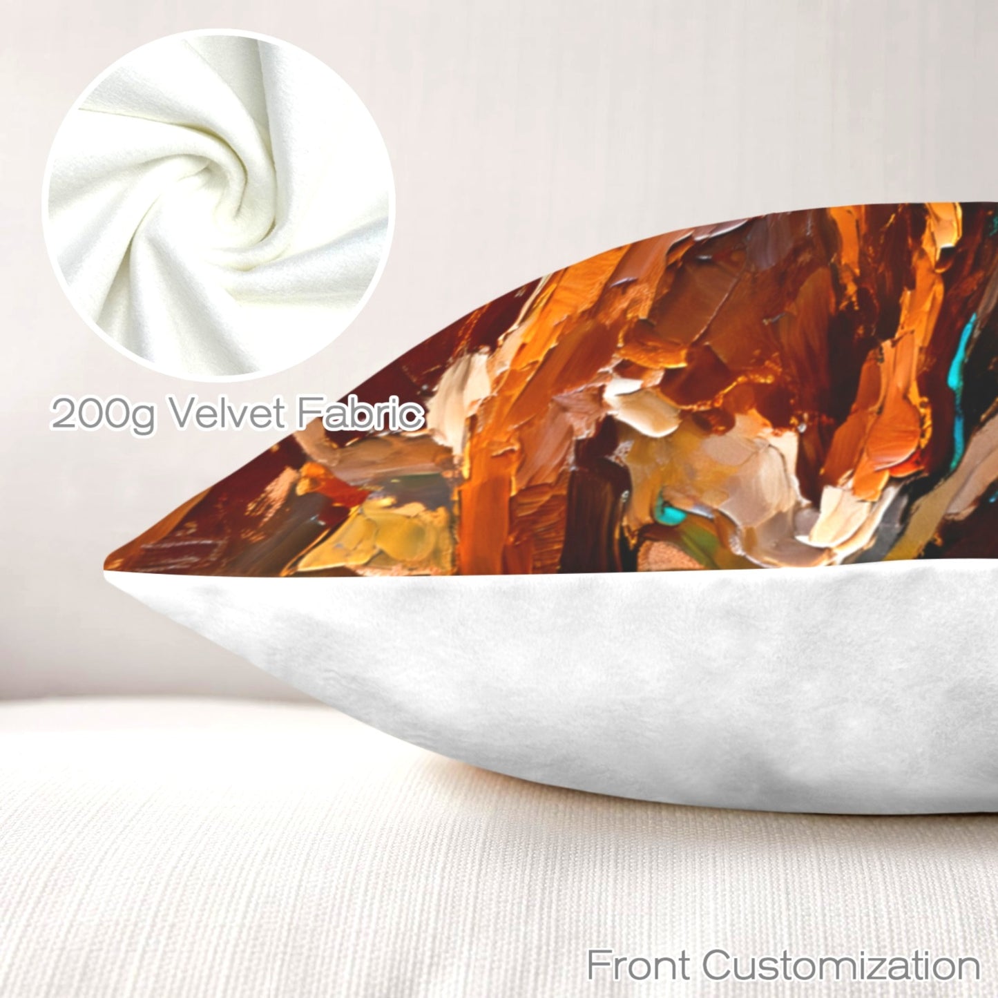 Baha Ranch Painted Bull Velvety Soft Pillow Case Made in America