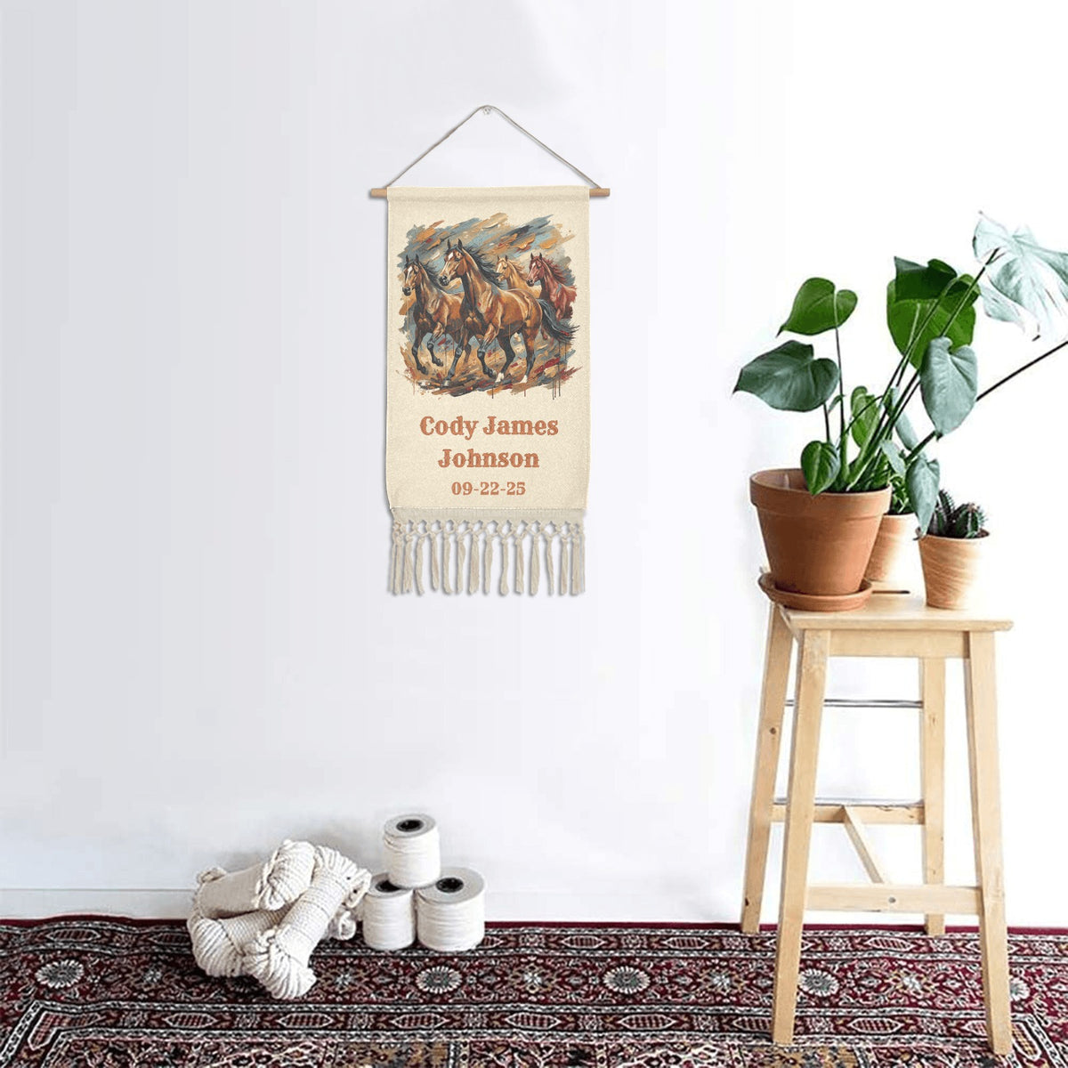 Baha Ranch Personalized Baby's Room Nursery Wall Hanging Made in America