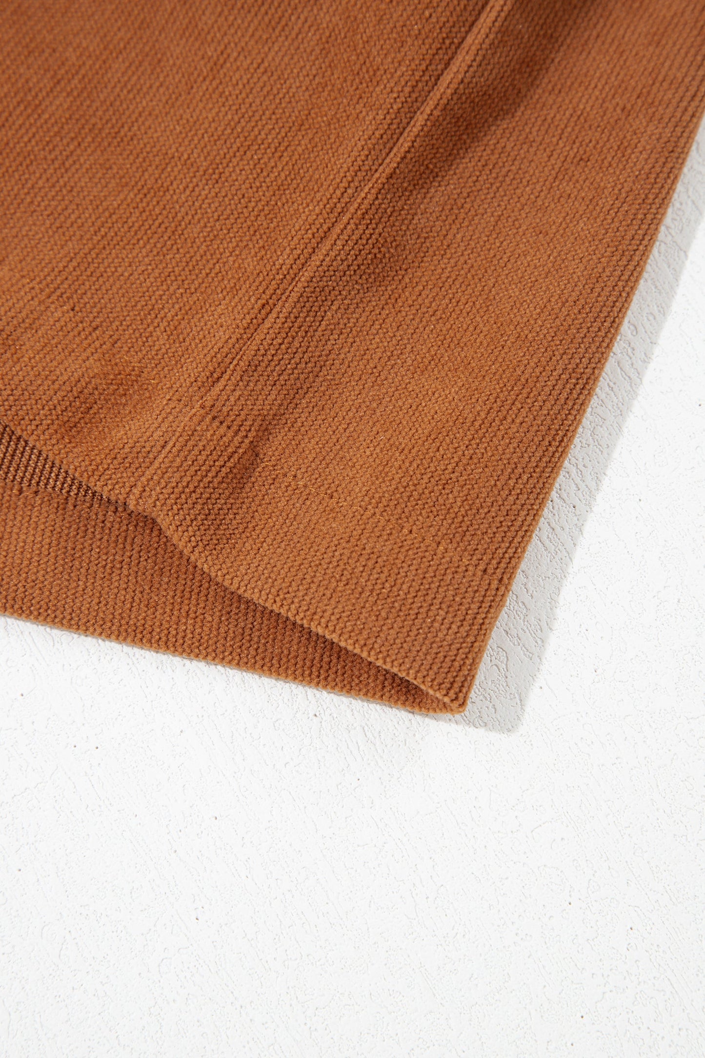 Solid Tie V-Neck Sleeveless Corduroy Romper