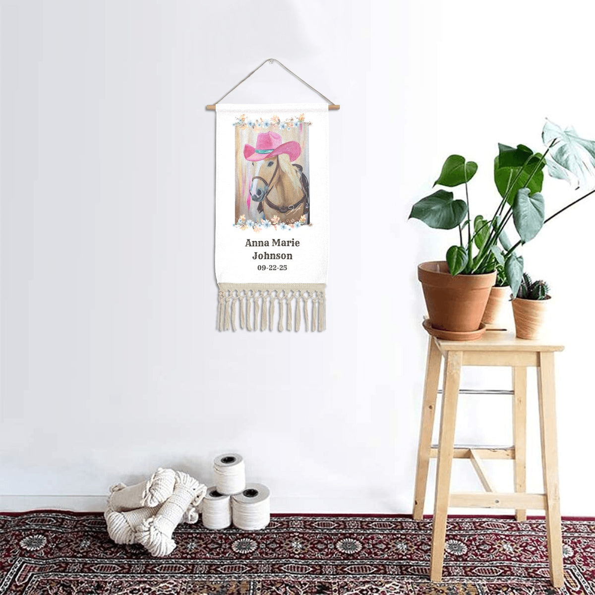 Baha Ranch Nursery Decor Wall Hanging Linen Poster Made in America