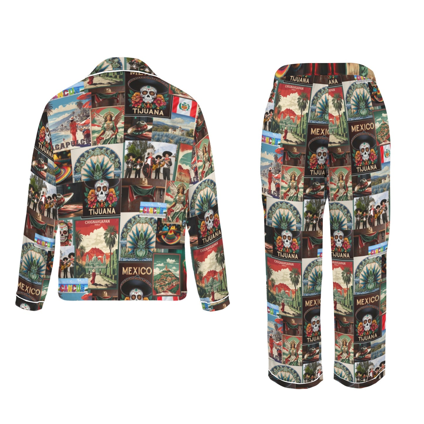 Colores De Mexico Destination Mexico Satin Pajamas