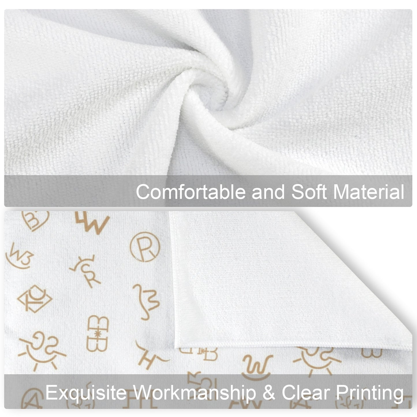 Set of 4 Minimalistic Cowboy Western Cattle Brands Kitchen Towels Made in America