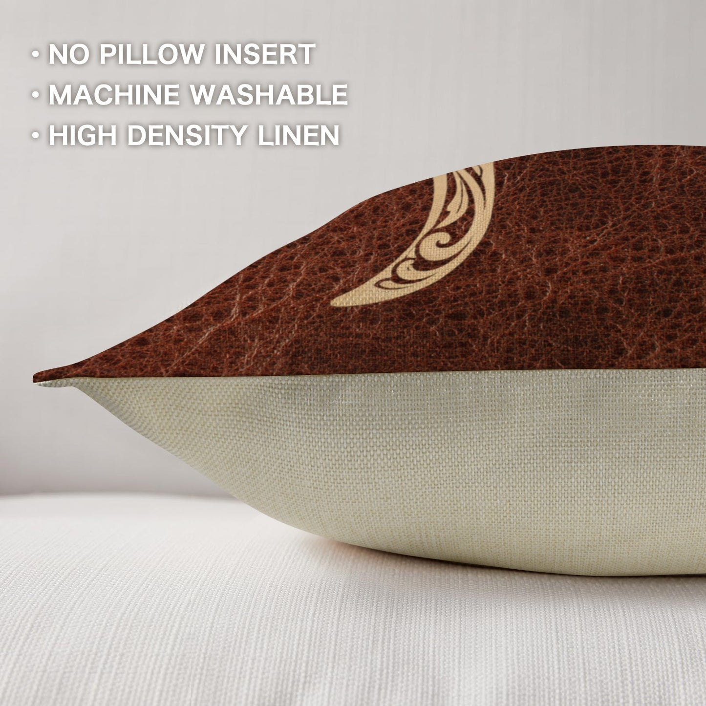 Baha Ranch Tooled Western Longhorn Pillow Case Made in America