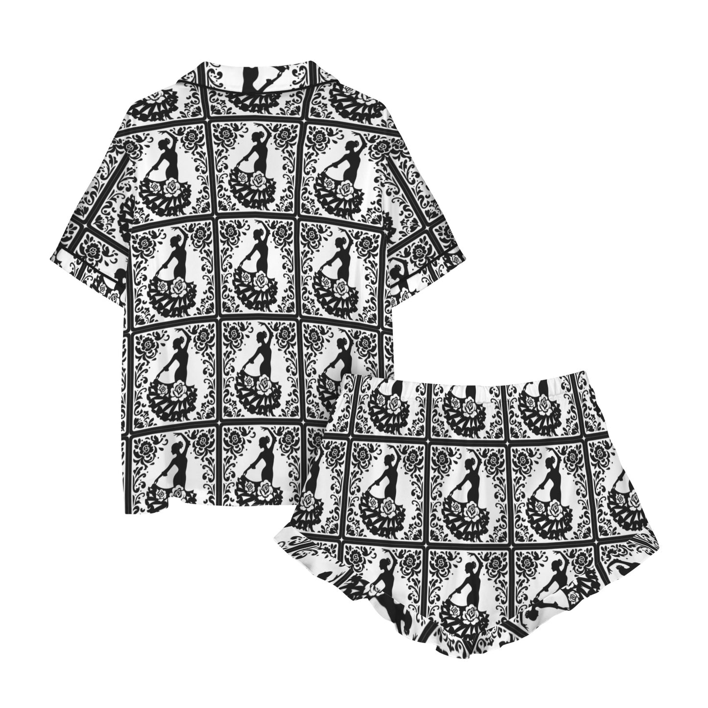 Colores de Mexico Flamenco Southwestern Satin Pajamas