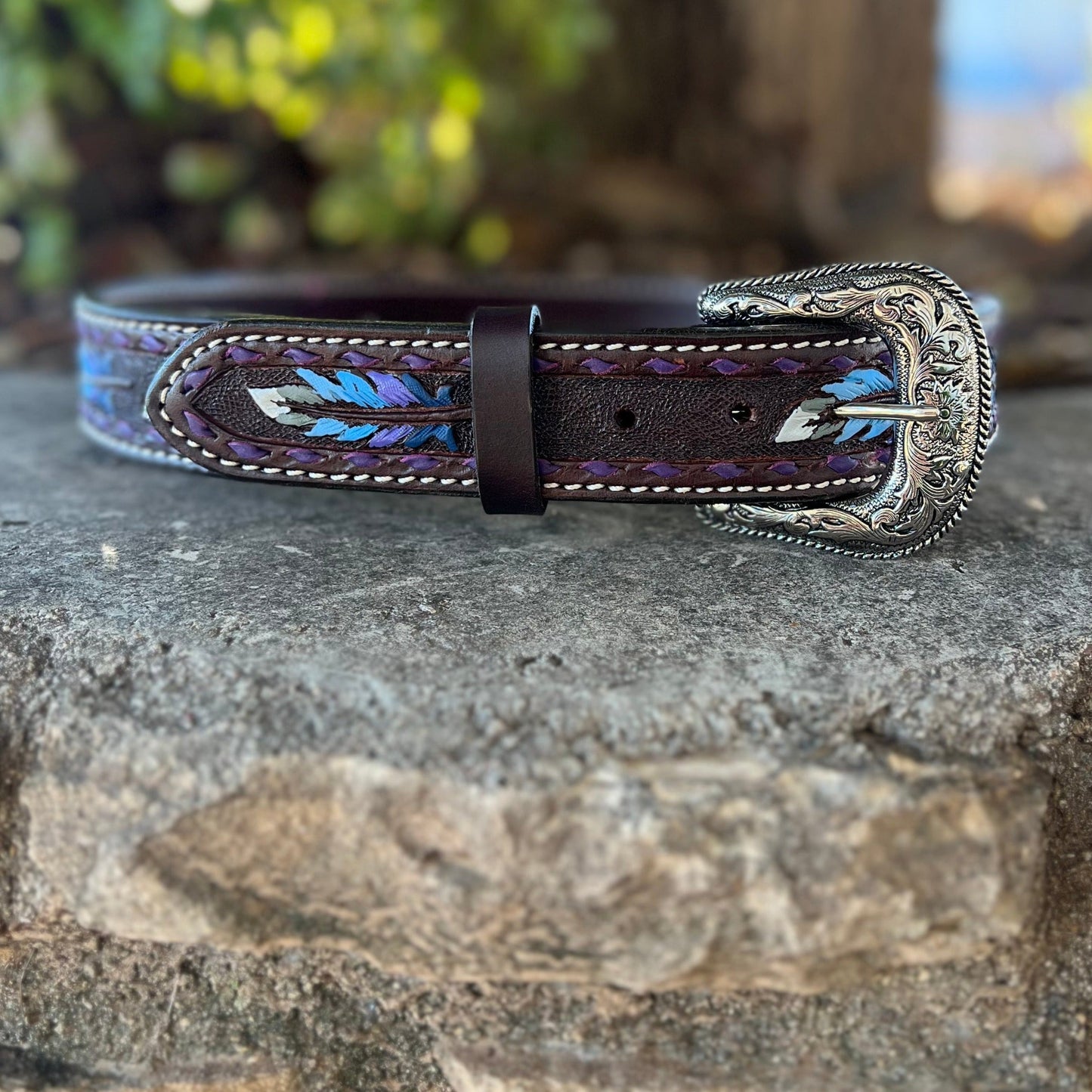 Alamo Saddlery 1.5" Straight Feather Belt