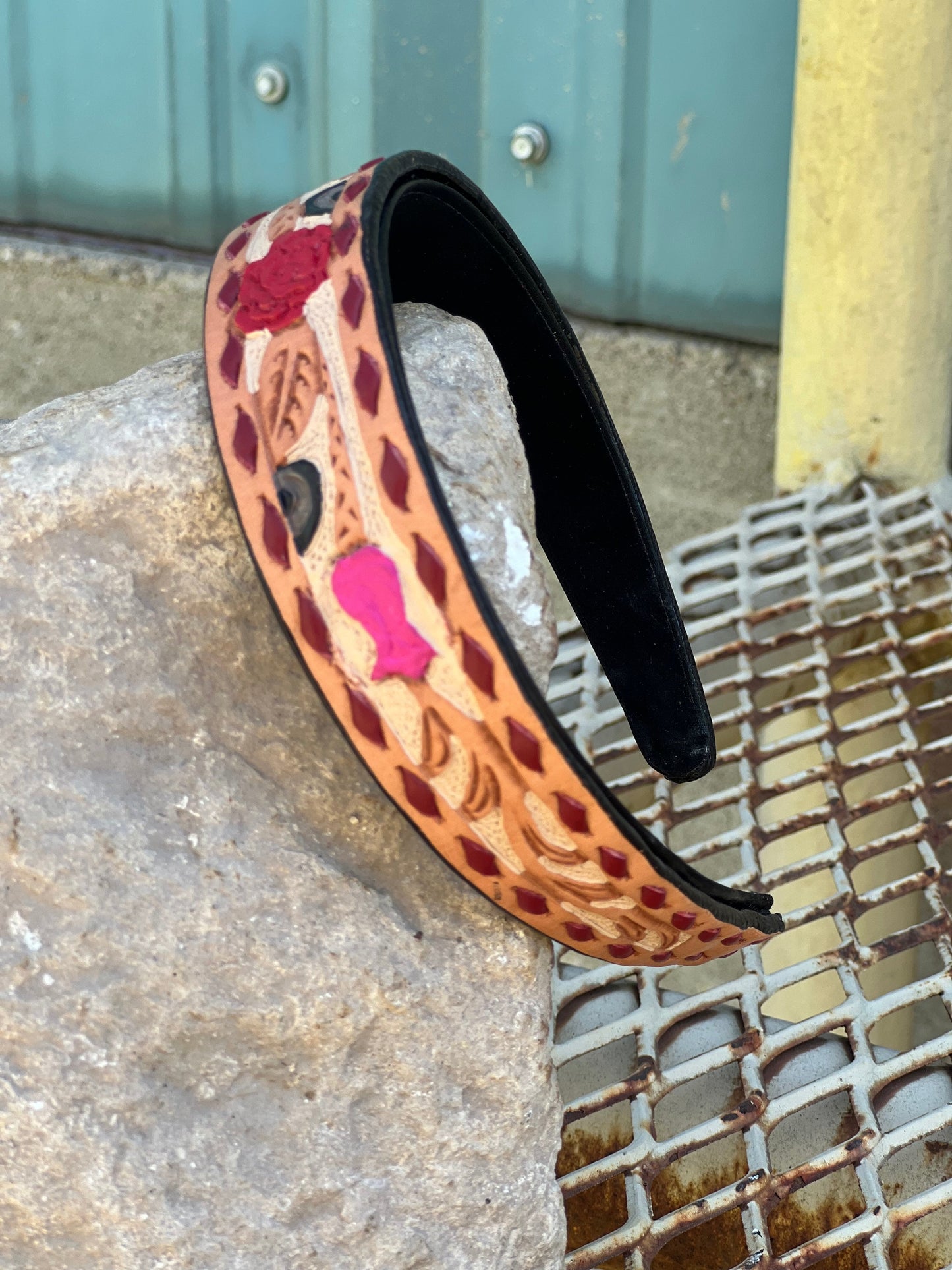 Alamo Saddlery Leather tooled headbands