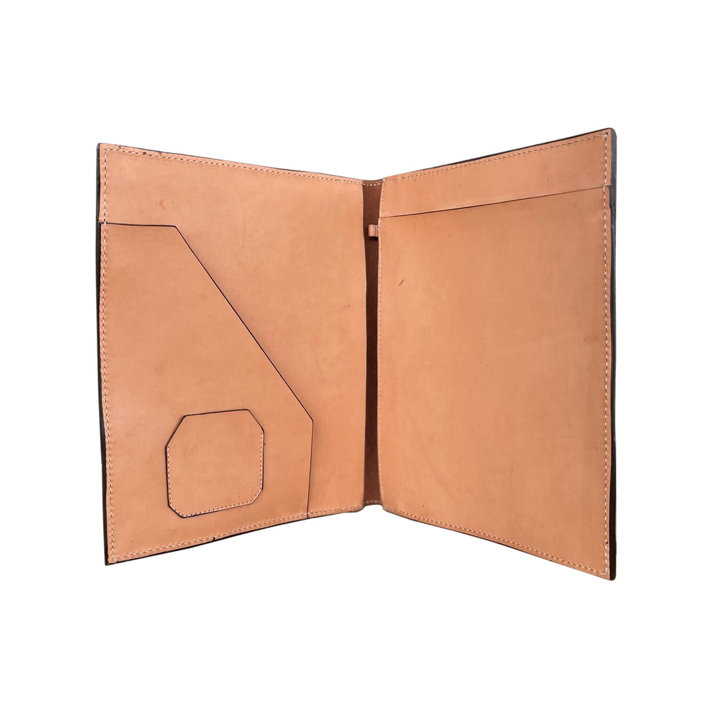 Alamo Saddlery #31 Large portfolio rough out golden leather wild rose tooling with stones and spots