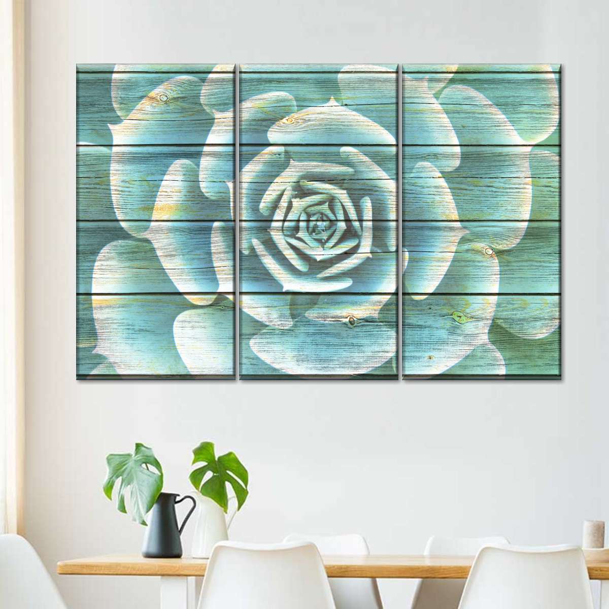 succulent plant wall art Succulent Plant Bloom Wall Art