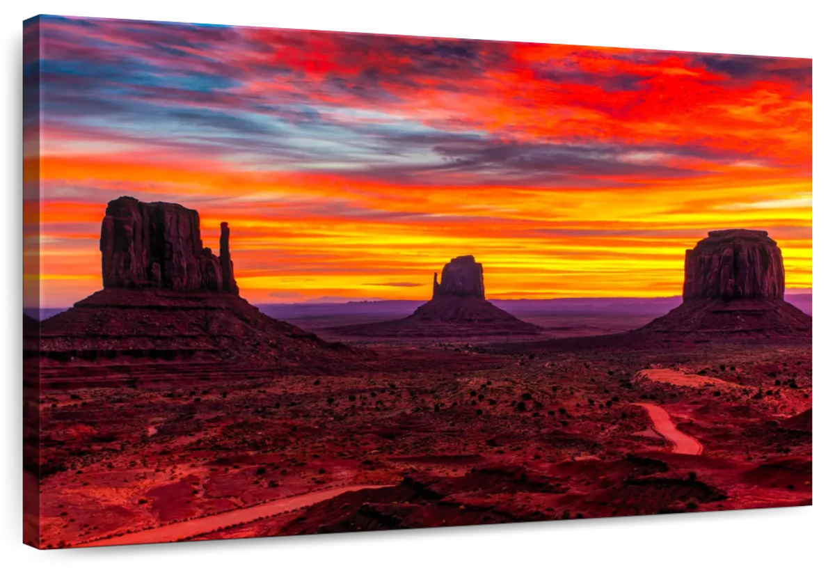 Monument Valley At Sunset Wall Art choice of styles