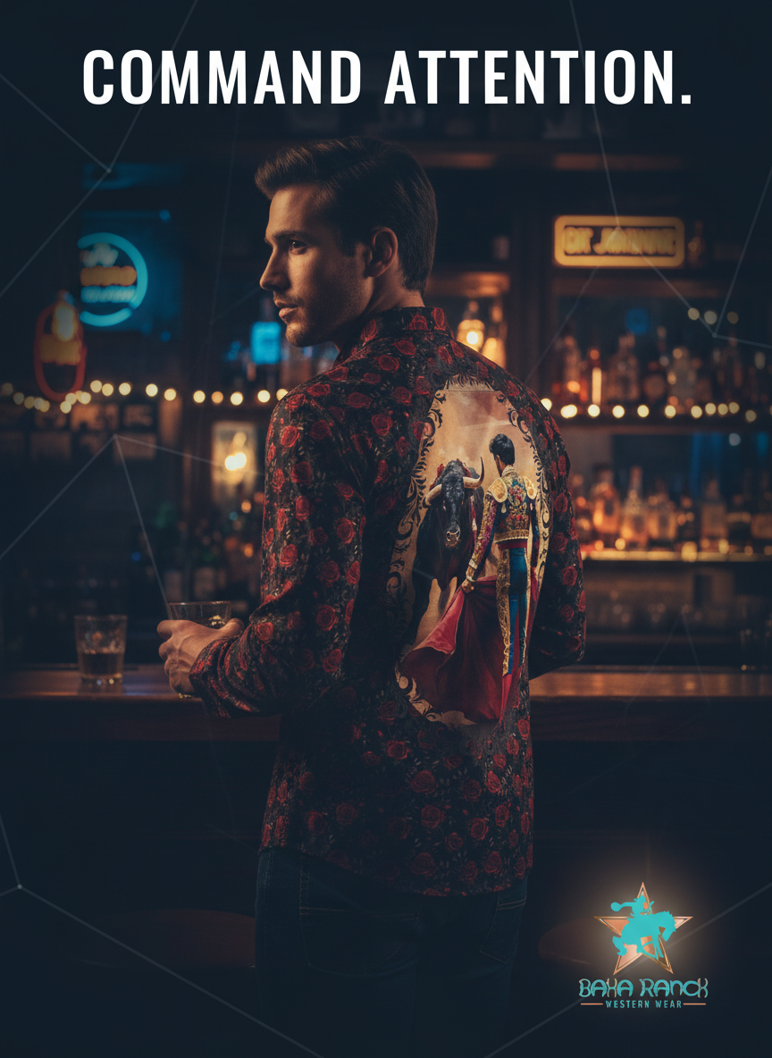 Colores de Mexico Matador & Bull Button Up Shirt
