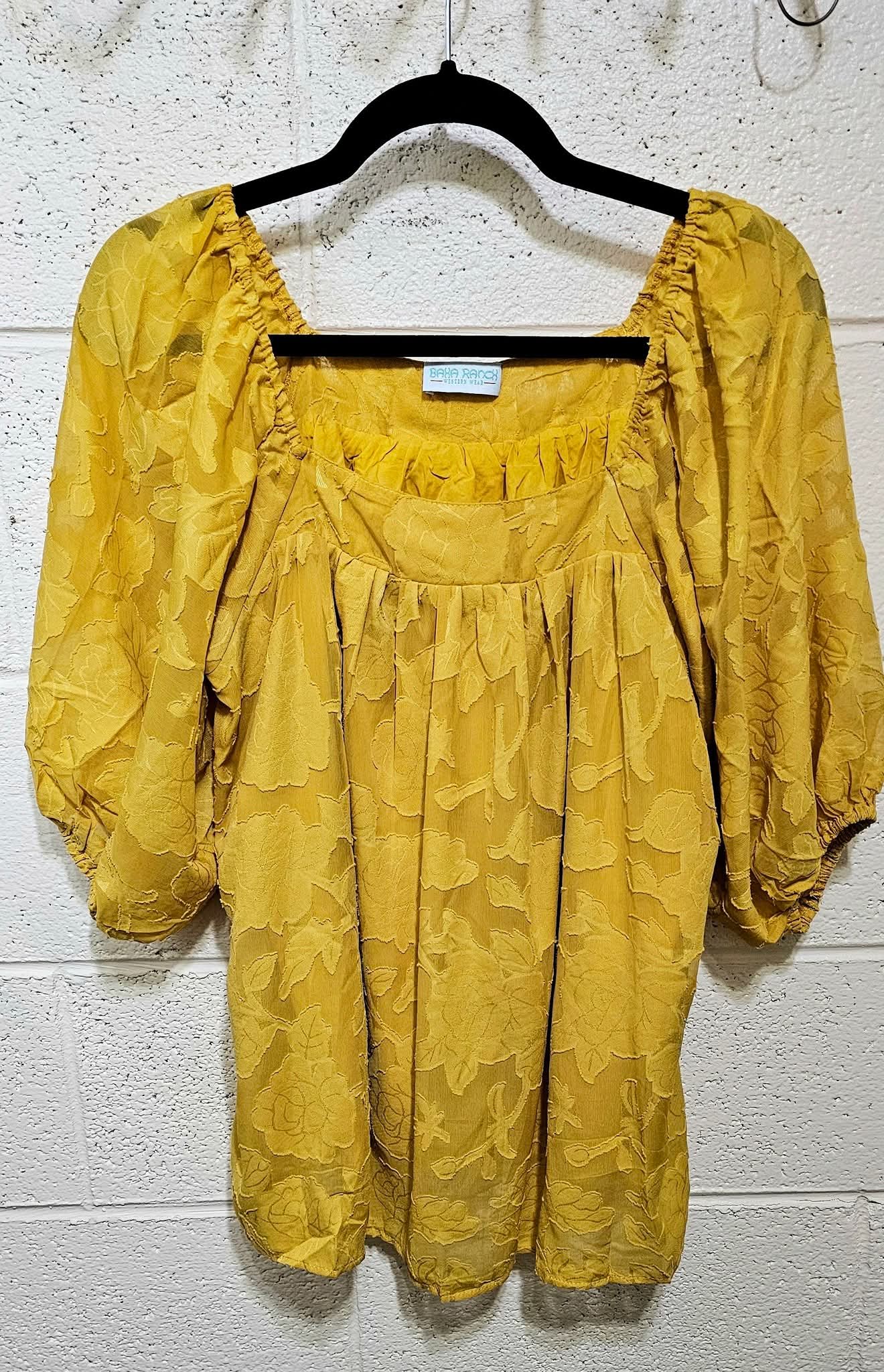 Mustard gold blouse size SMALL
