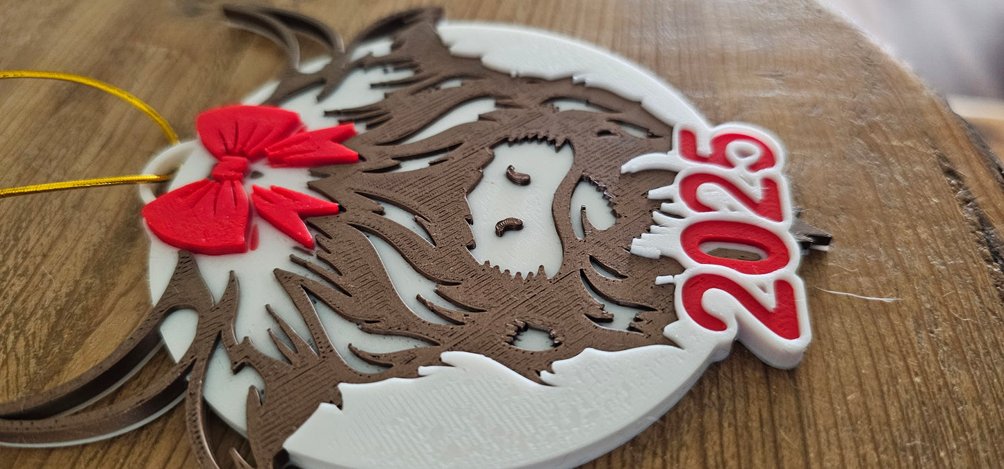 3D Print Scottish Highland Cattle Cow Gift Favor Ornament