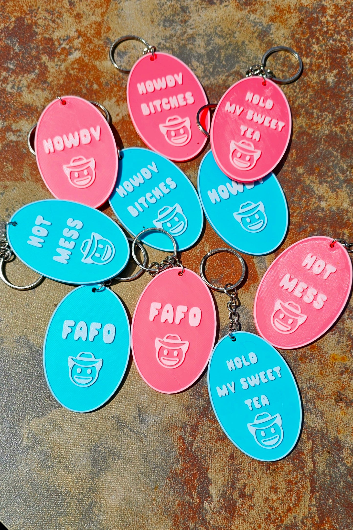 3D Printed Word Salad Keychain