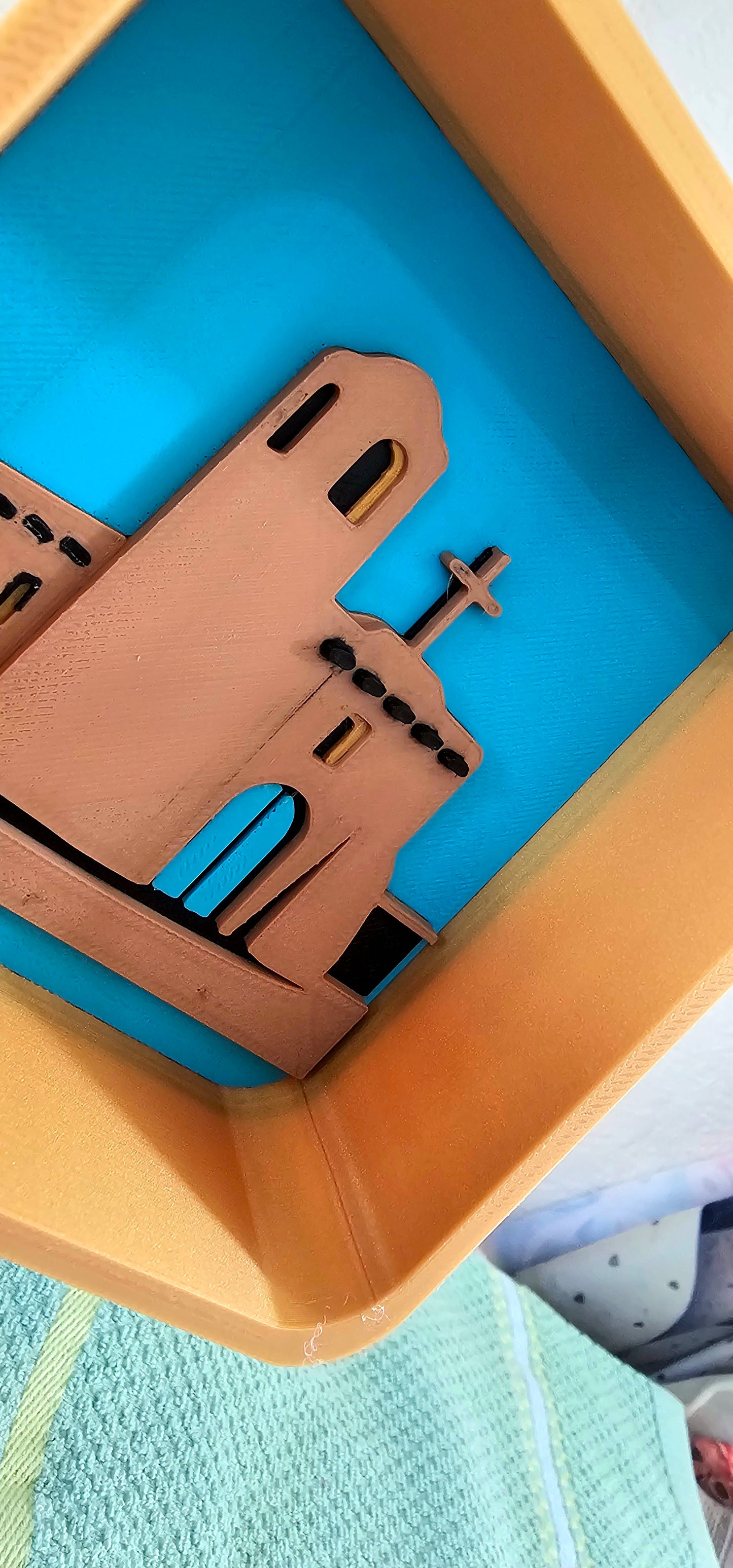 3d New Mexico Adobe Display Accessory Trinket Tray Box