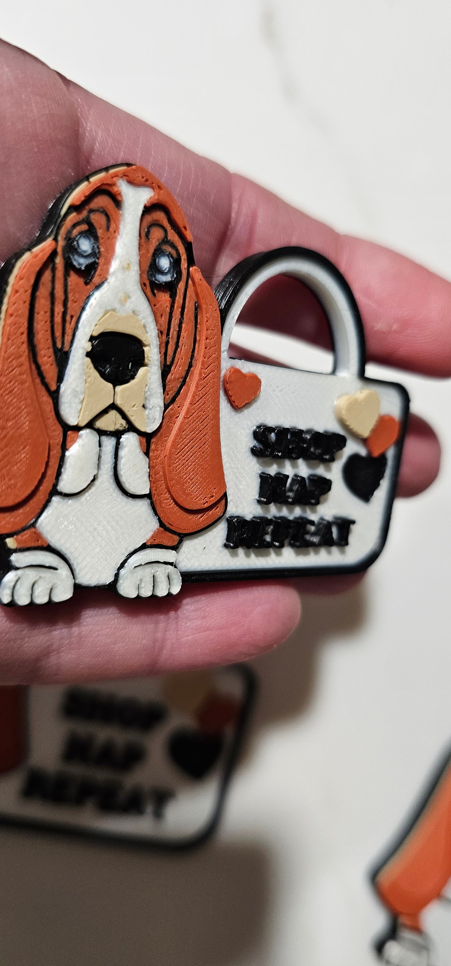 Bag of 20 Wholesale 3d Print Basset Hound Cute Funny Shopping Hat Pin Package Inserts Thank you Advertising