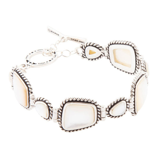 Sedona Mother of Pearl and Sterling Silver Toggle Bracelet