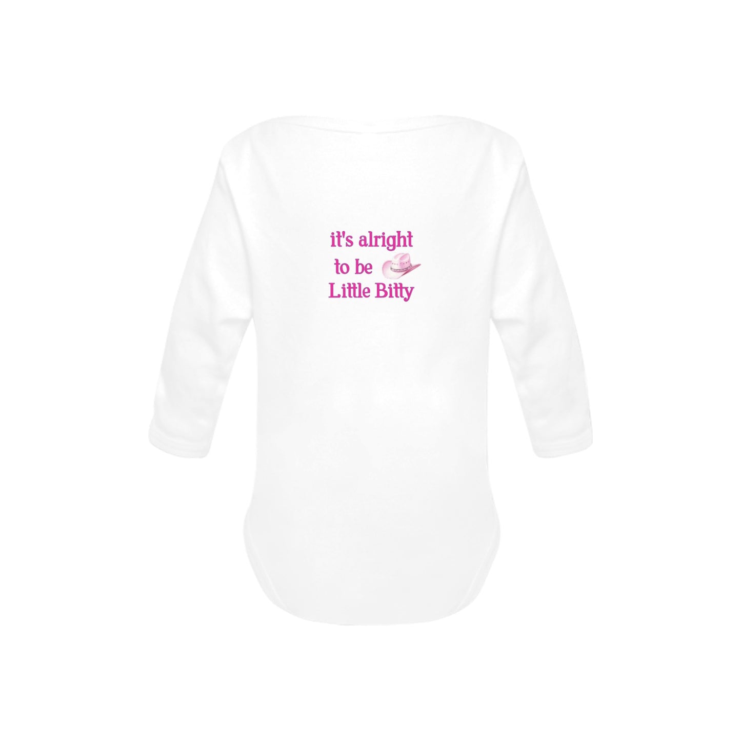 Pink Cow Little Bitty Long Sleeve Bodysuit