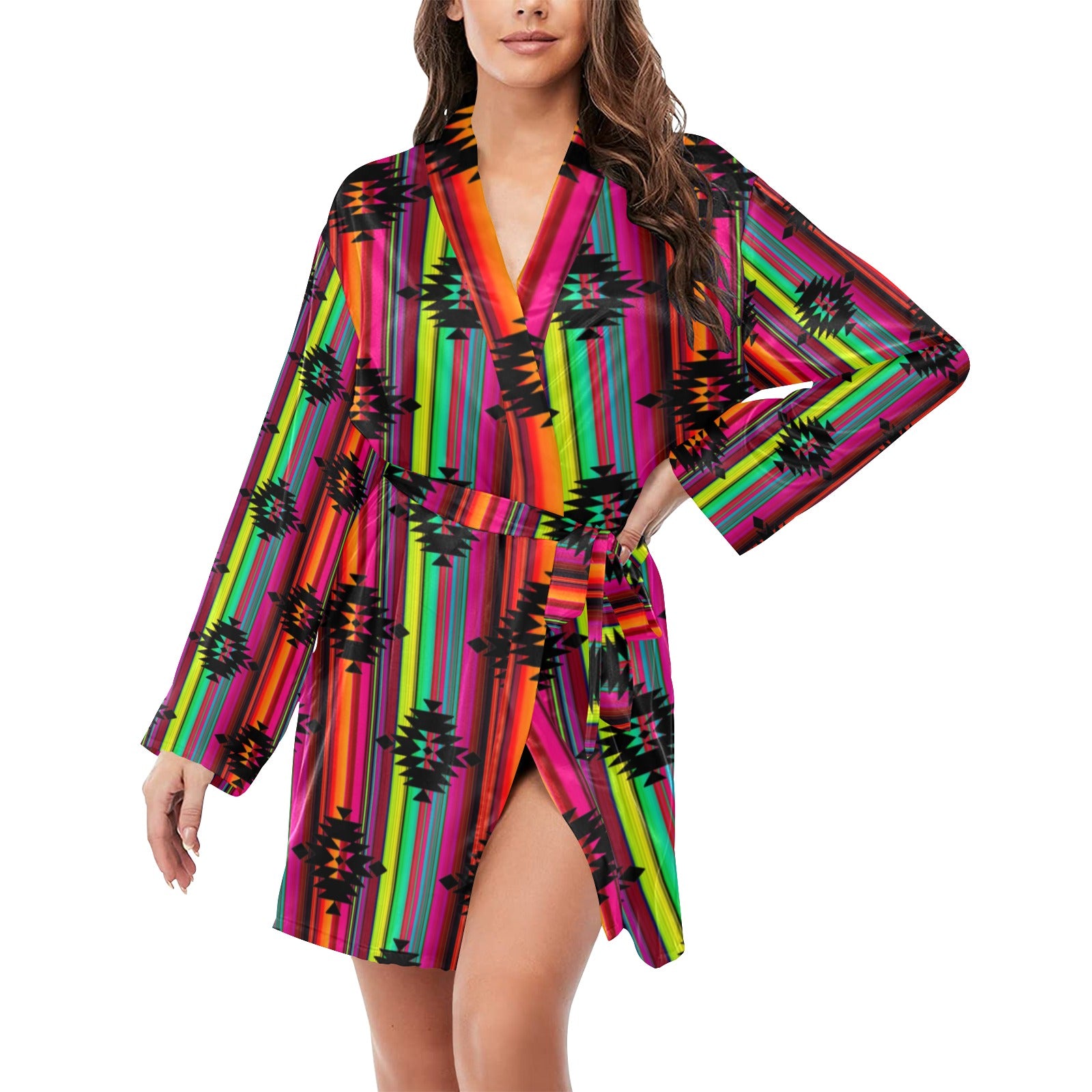 neon aztec dress Neon Aztec Midi Dress Miss Sugar