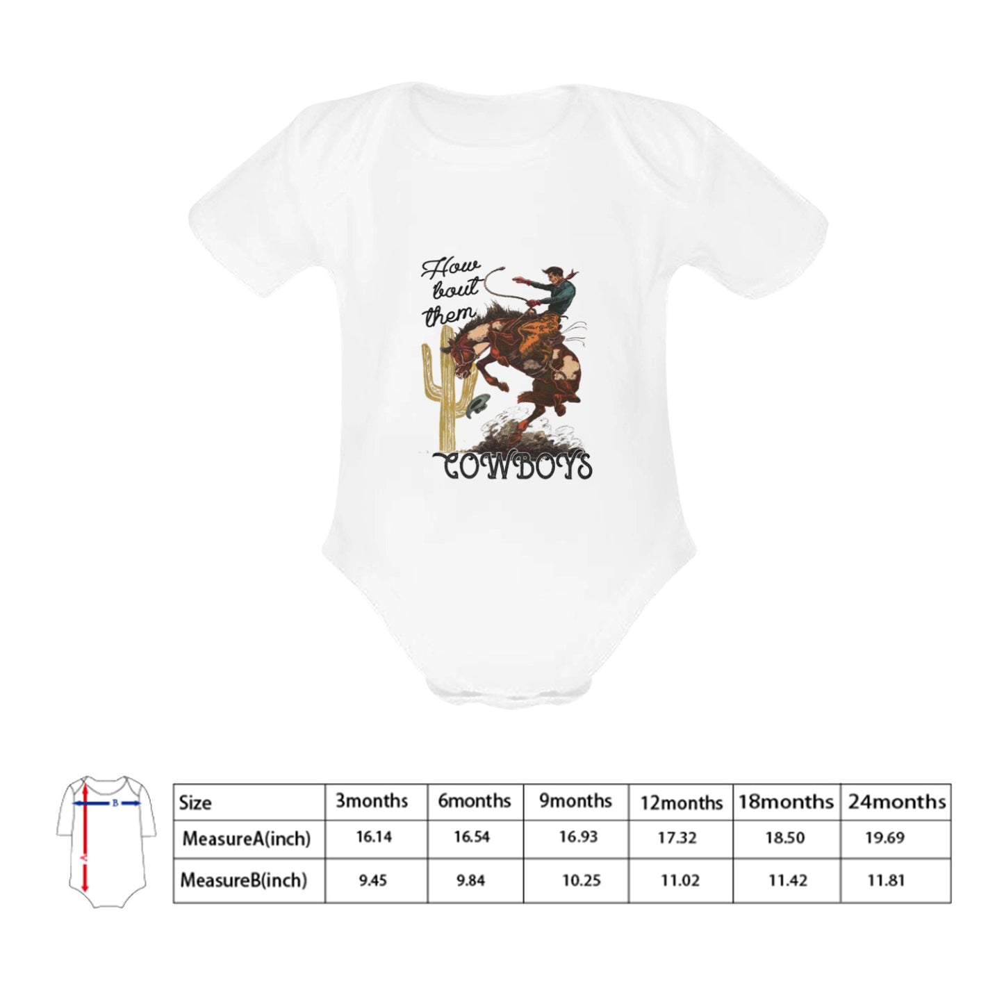 Them Cowboys Little Bitty Onesie