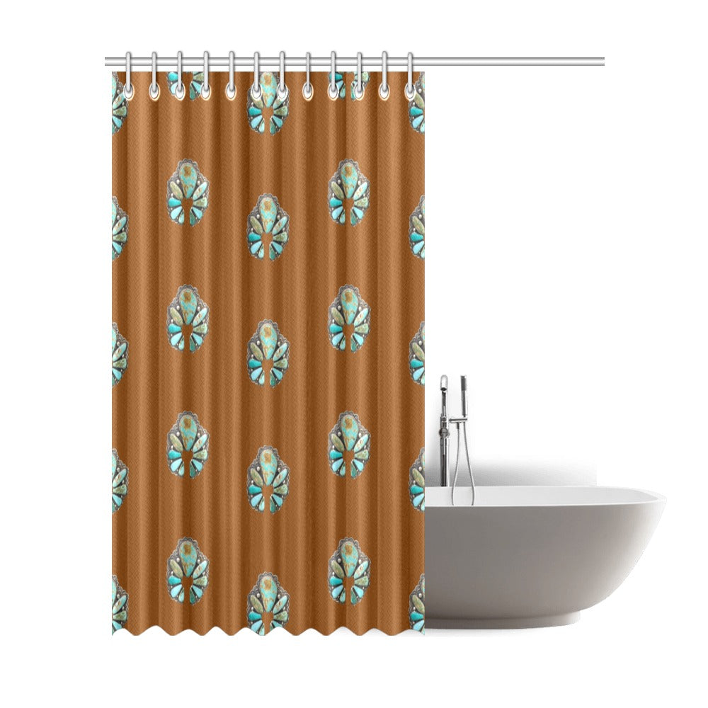 Turquoise Naja Shower Curtain  72"x84"
