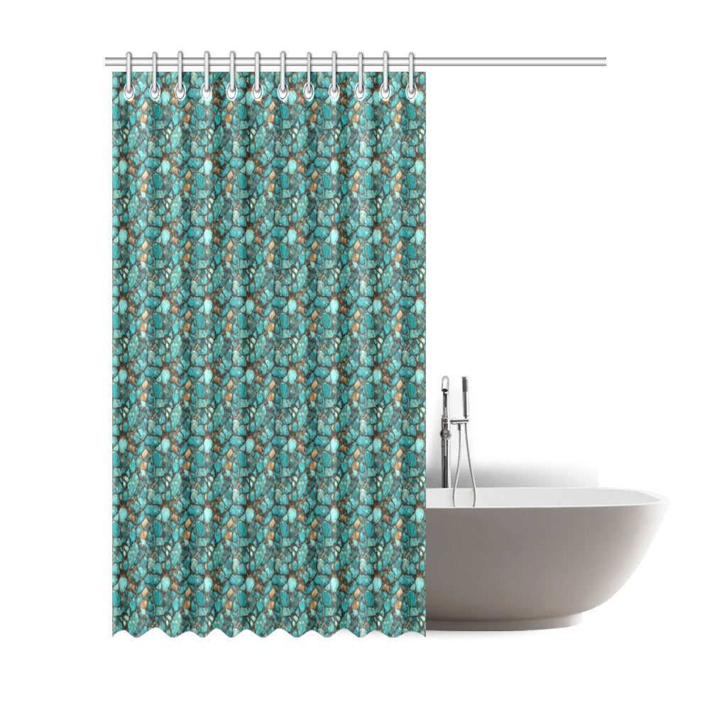 All Turquoise Shower Curtain 72"x84"
