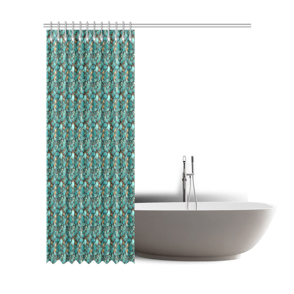 All Turquoise Shower Curtain 72"x84"