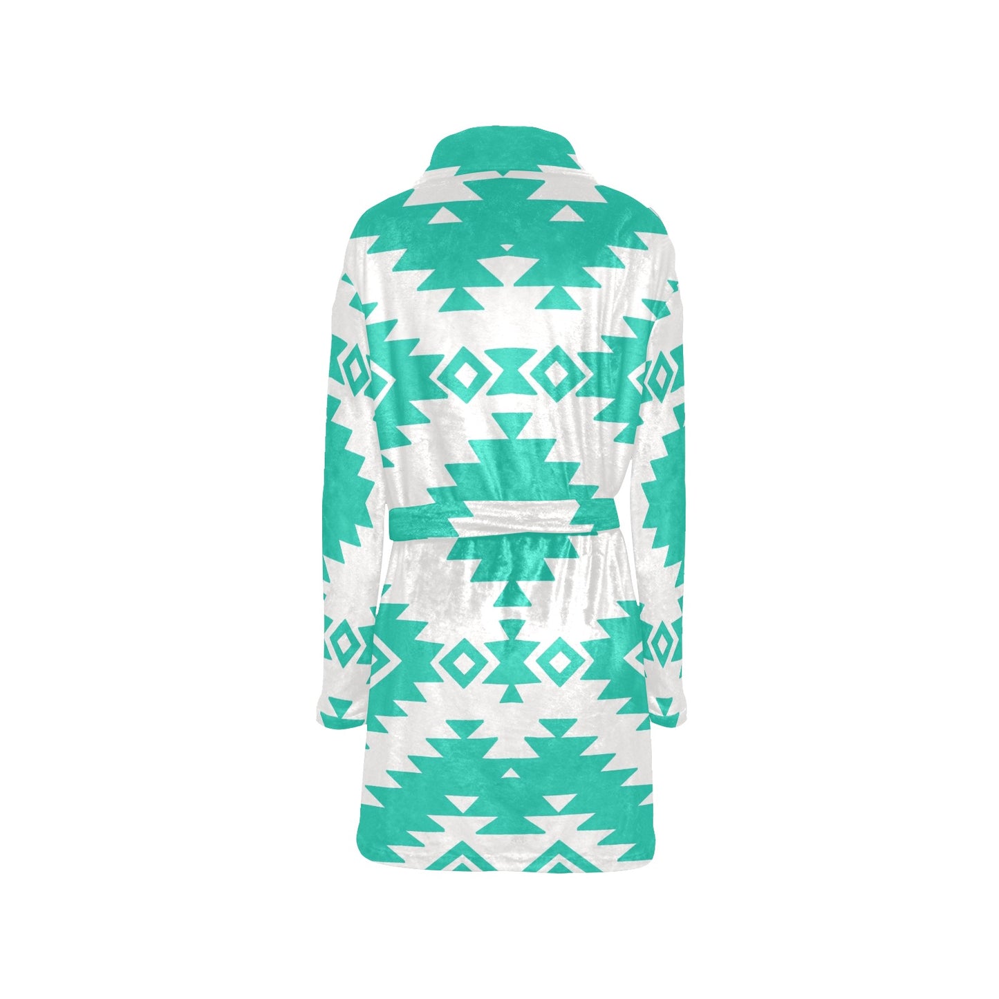 Turquoise Aztec Women's Western Bath Robe