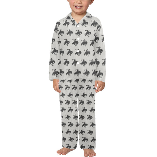 Black Bronc Boy's Western Pajama Set