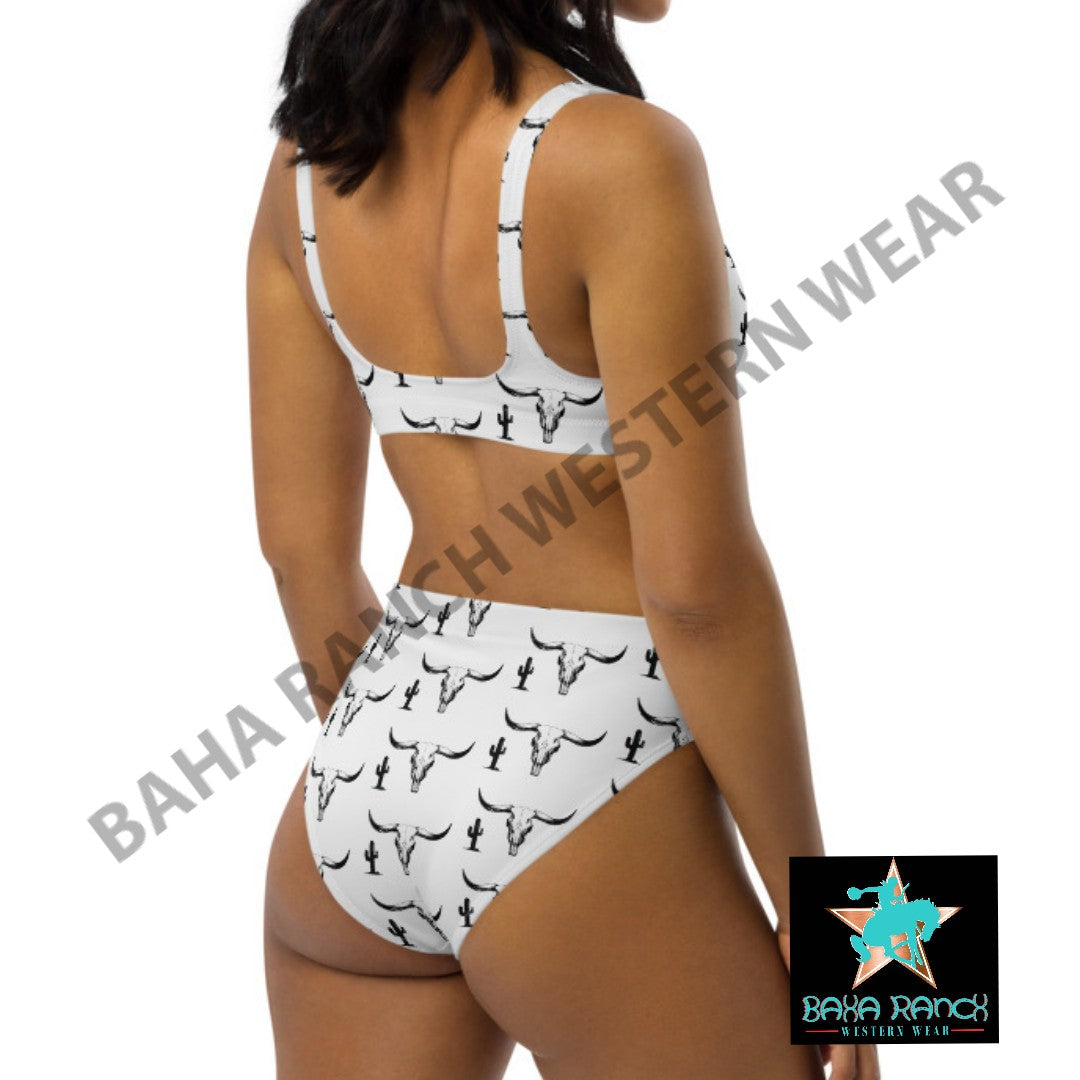 Yeehaw Bullhead Cactus Bikini - #bk, beach, beachwear, bikini, bull head, bullhead, cactus, cactus print, swim, swimming, swimsuit, swimwear - - Baha Ranch Western Wear