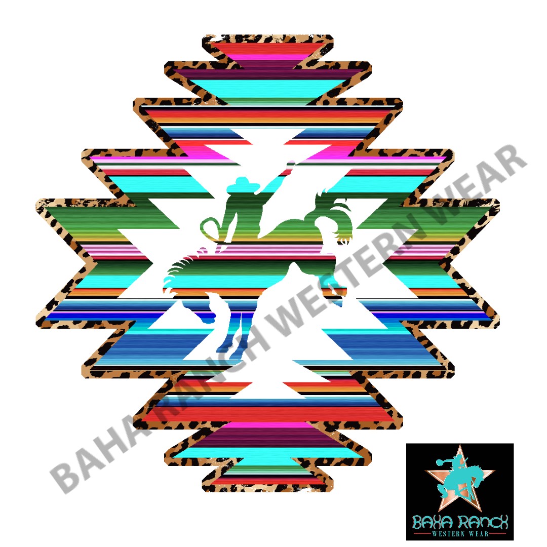 Yeehaw Serape Bronc Bikini - #bk, #swimmingsuit, aztec, aztec print, beach, bronc, bronco, horses, swimming, swimsuit - - Baha Ranch Western Wear