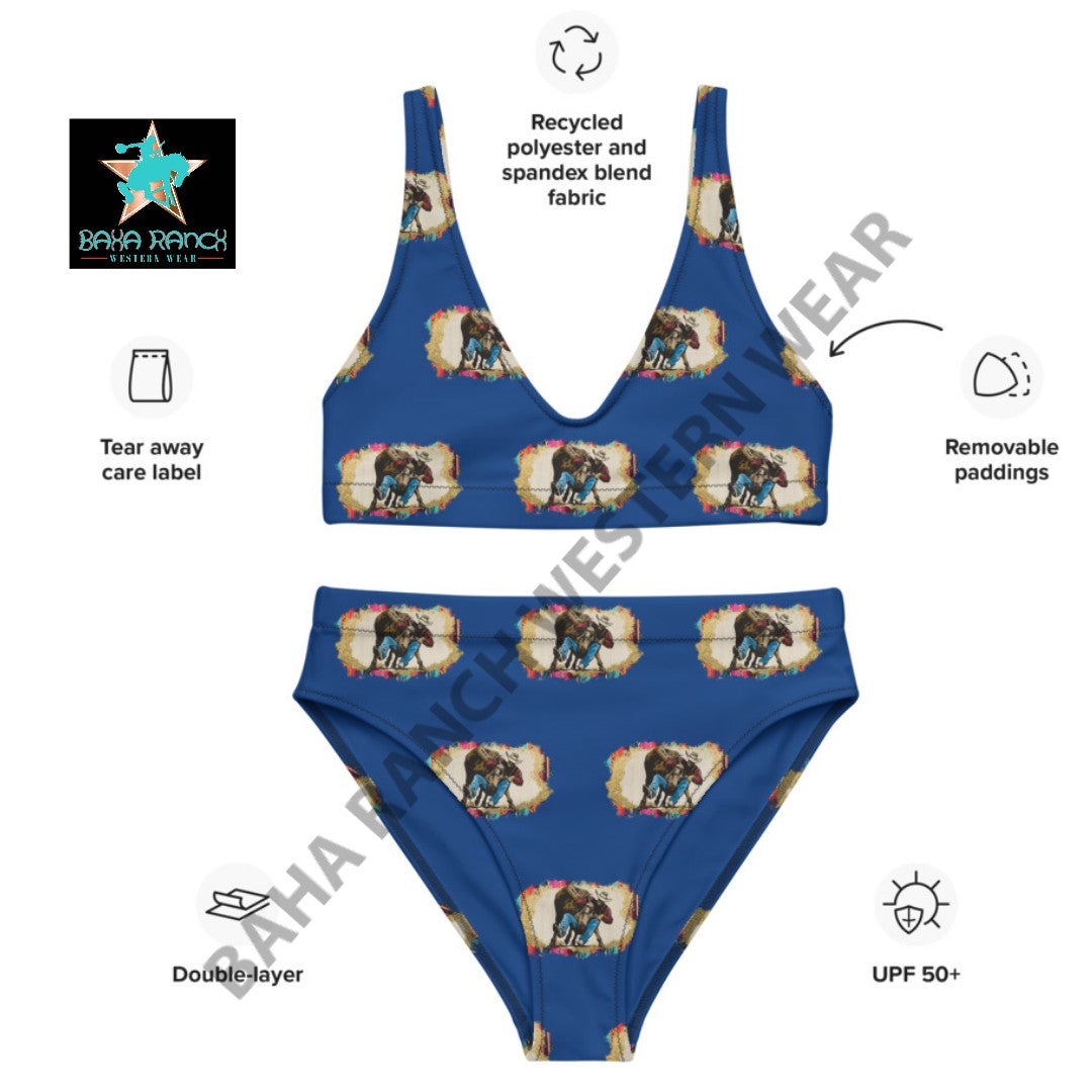 Yeehaw Bulldogger Bikini - #bk, beach, bikini, bikini set, summer, swim wear, swimming, swimsuit - - Baha Ranch Western Wear