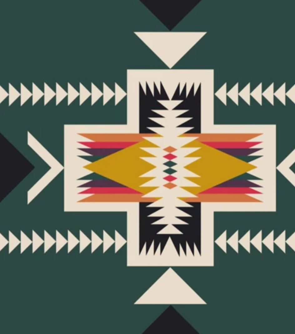 Santa Fe Duvet Cover - aztec, aztecprint, bedding, bedspread, blanket, comforter, cover, duvet, pendleton, southwestern, western - - Baha Ranch Western Wear