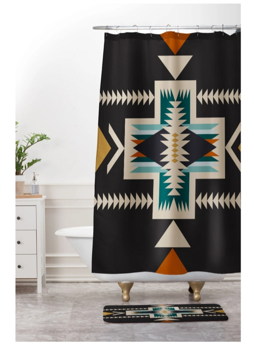 Ruidoso Shower Curtain - bathroom, cow, curtain, decor, hairy, highland, home, ranch, rodeo, shower, western, westernhomedecor, westernshowercurtain - - Baha Ranch Western Wear