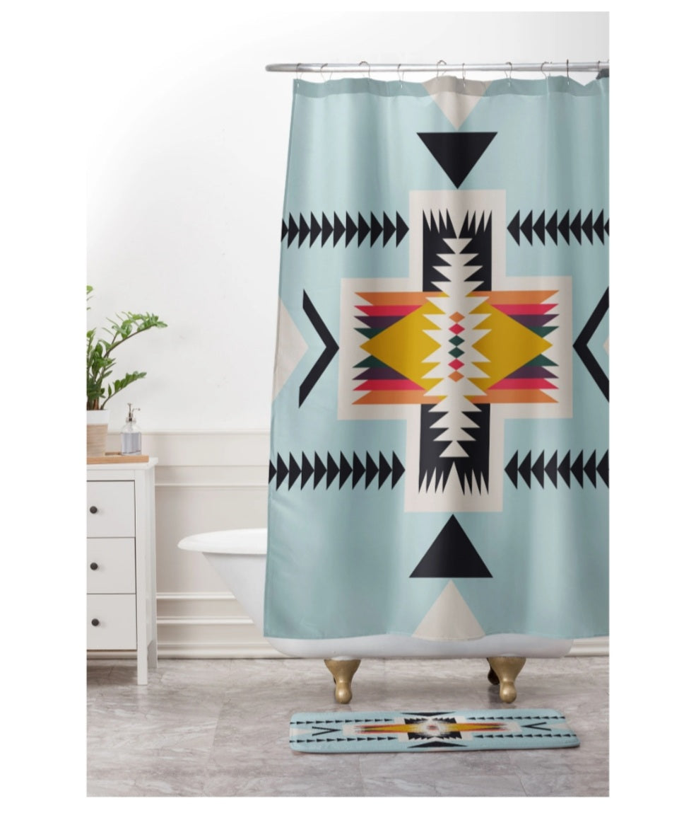 Las Cruces Shower Curtain - bathroom, cow, curtain, decor, hairy, highland, home, ranch, rodeo, shower, western, westernhomedecor, westernshowercurtain - - Baha Ranch Western Wear