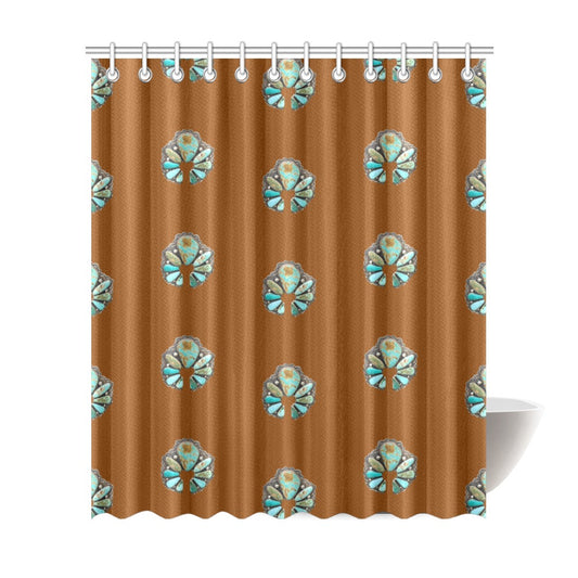 Turquoise Naja Shower Curtain  72"x84"