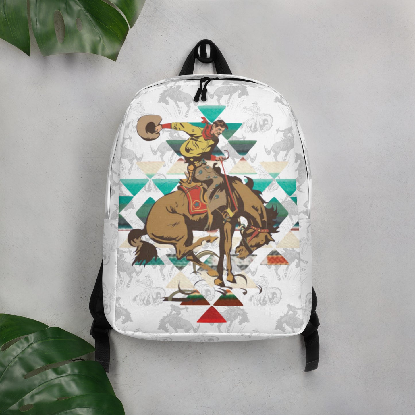 Aztec Bronc Minimalist Backpack - aztec, aztec bronc, back pack, backpack, bronc, bronco, gym, rodeo, rodeo life, rodeo style, rodeolife, weekend, workout - - Baha Ranch Western Wear