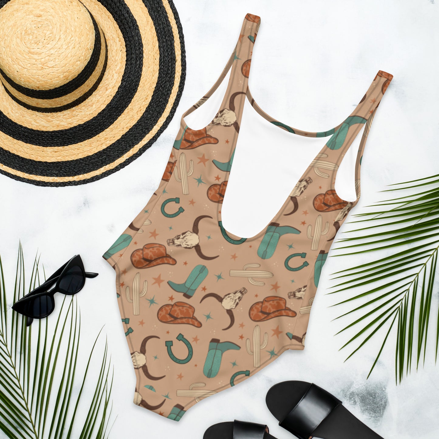 Yeehaw All Western One-Piece Swimsuit - #op, all western, beach, one piece, one pieec, swim wear, swimming, western - - Baha Ranch Western Wear