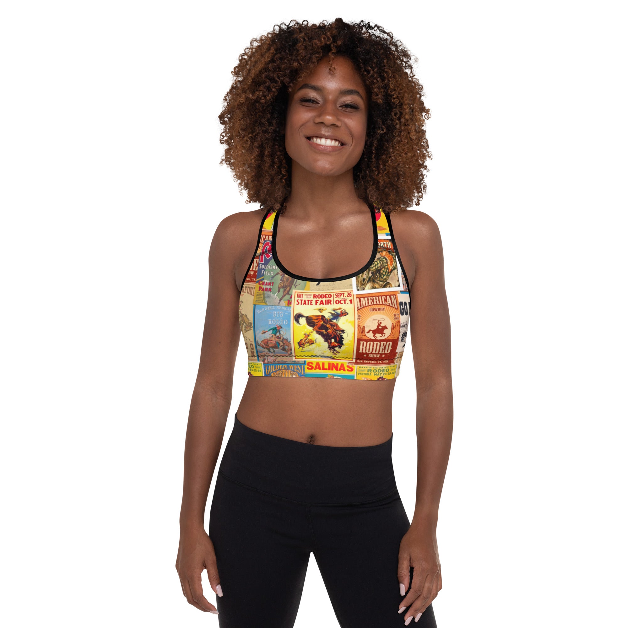 All Cowboy Padded Sports Bra