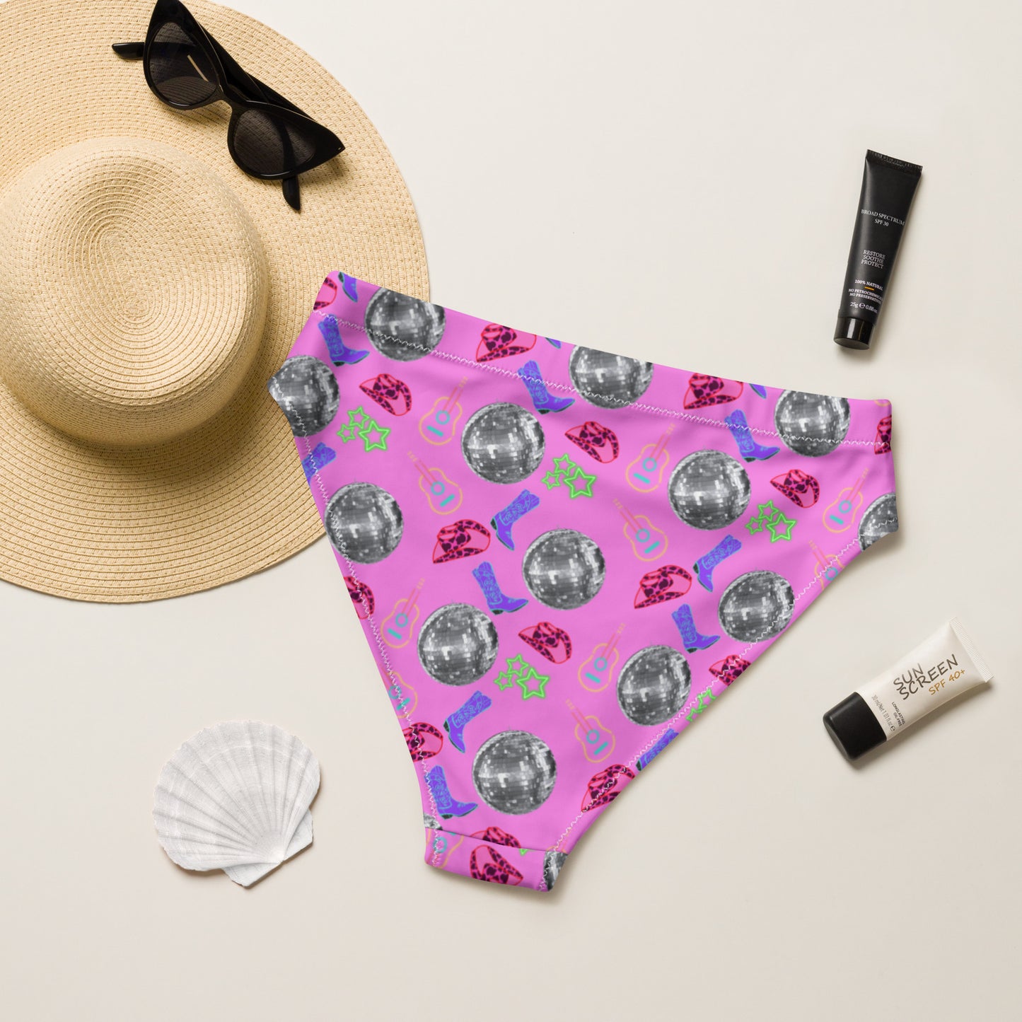 Yeehaw Disco Cowgirl Bikini Bottom - #bkbottom, bikini, disco, disco cowgirl, swim, swim suit, swimming, swimming suit, swimsuit - - Baha Ranch Western Wear